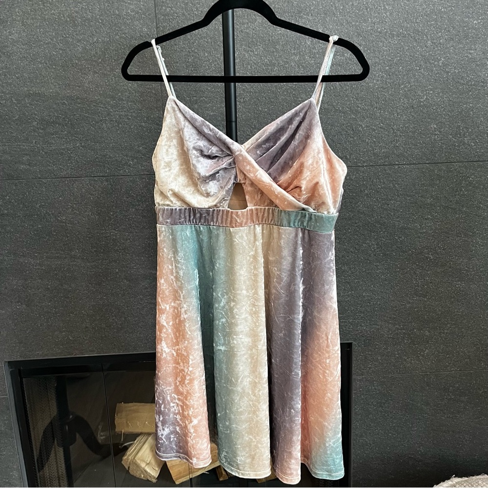 Living Doll Multicolor Velvet Dress - Picture 4 of 10